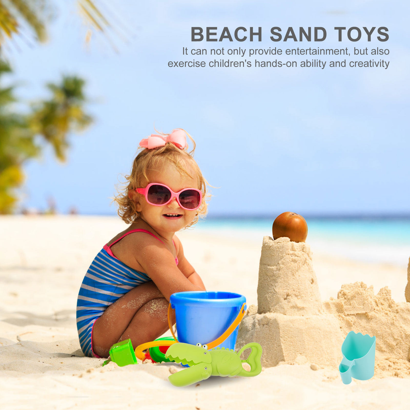 Kids Outdoor Sandbox - Ensemble de jeu de plage en