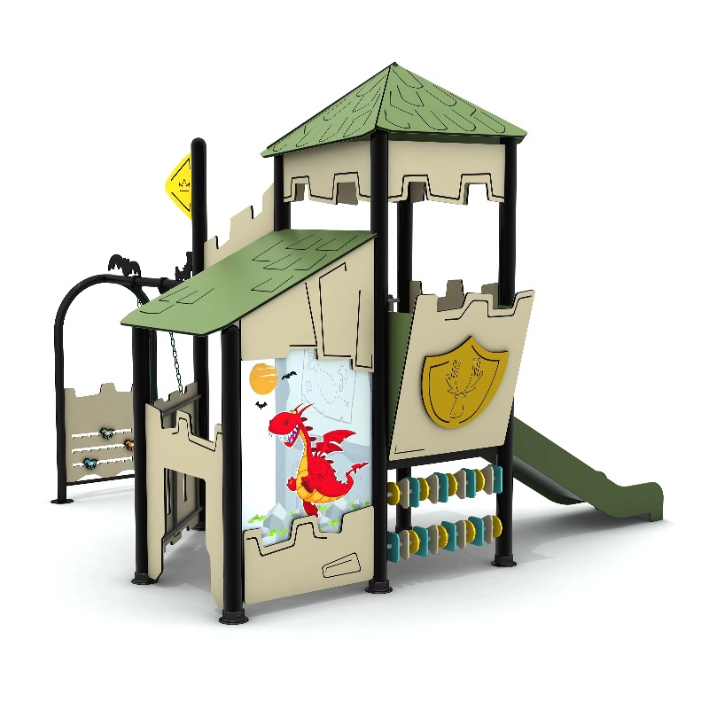 Kids Outdoor Slide Set - Structure de jeu extérieure en bois