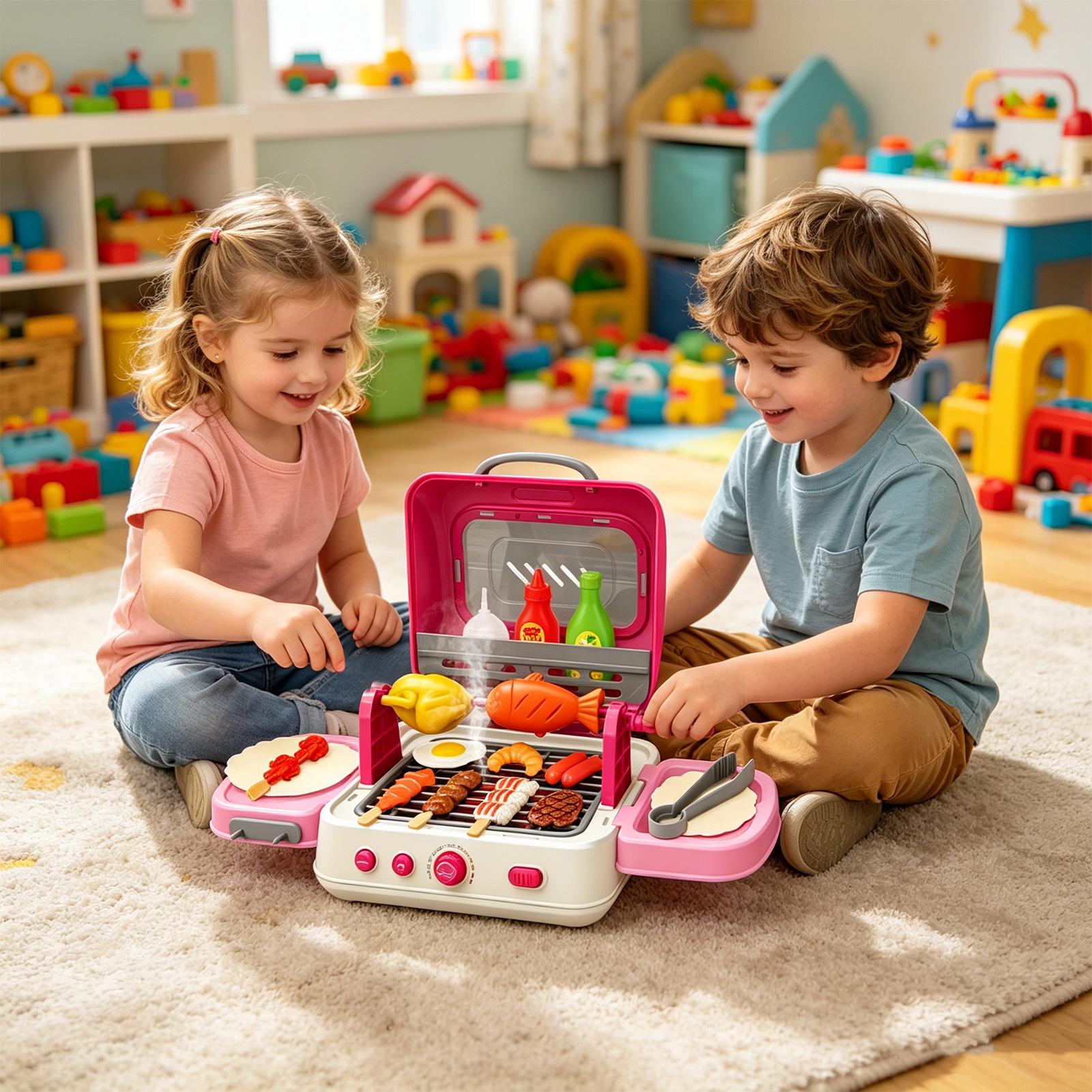 Kids Outdoor Grill - Ensemble de jeu de barbecue interactif