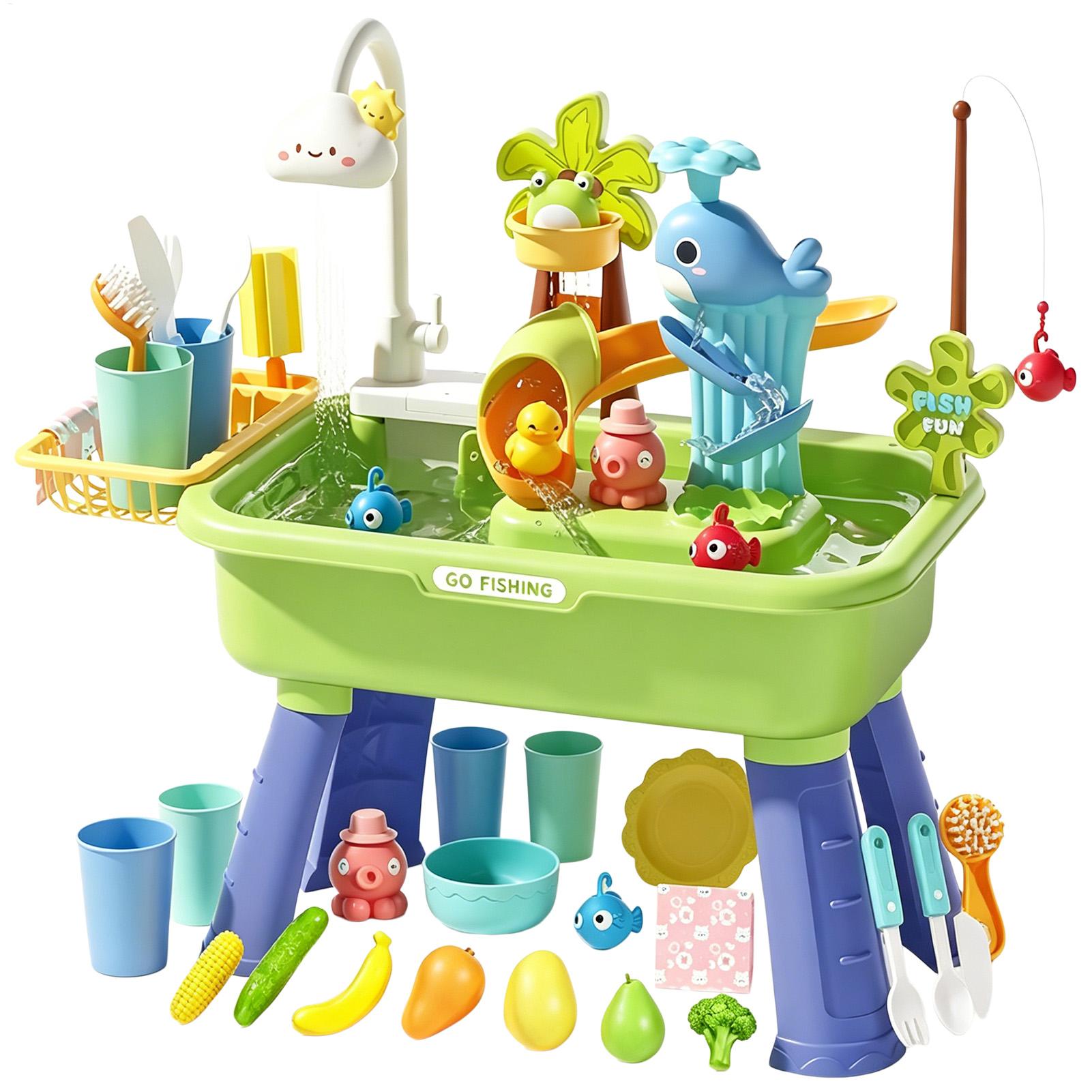 Kids Outdoor Play Table - Table d'eau pour enfants avec pompe,