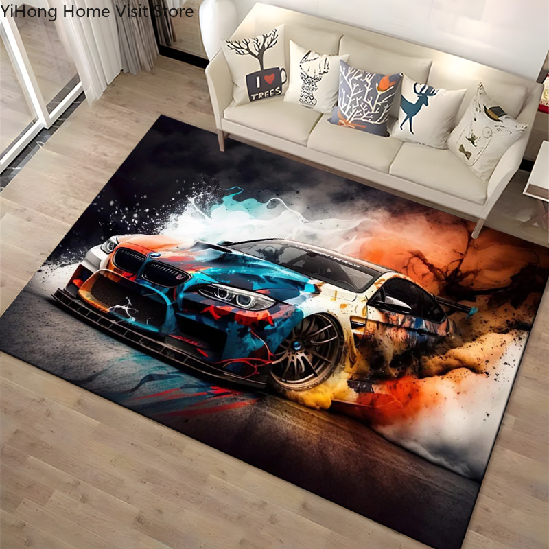 Kids Outdoor Seating - Tapis de sol antidérapant Racing Car