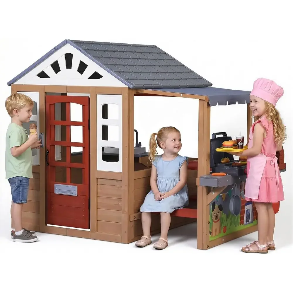 Kids Outdoor Play Table - Maison de jeu en bois pour