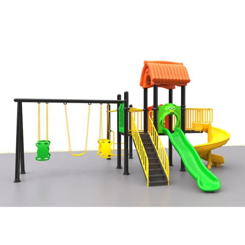 Kids Outdoor Slide Set - Ensemble de balançoire et toboggan pour