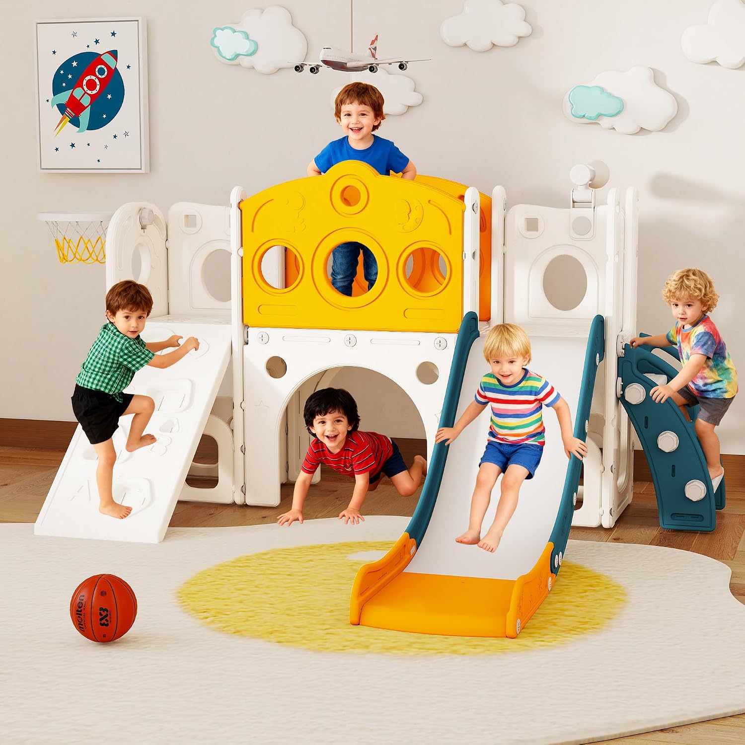 Kids Outdoor Slide Set - Ensemble de toboggan 9 en 1