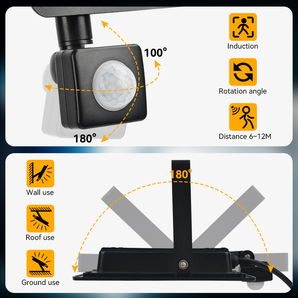 200W LED PIR capteur de mouvem - Balance Beam Outdoor avis et prix