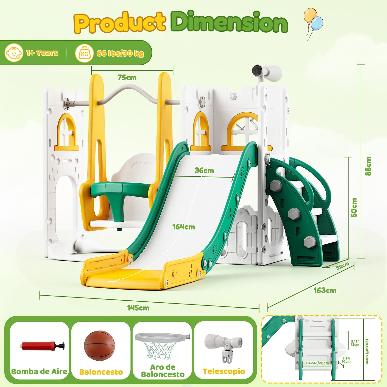 Ensemble de jeux 7 en 1 pour t - Kids Outdoor Slide Set avis et prix