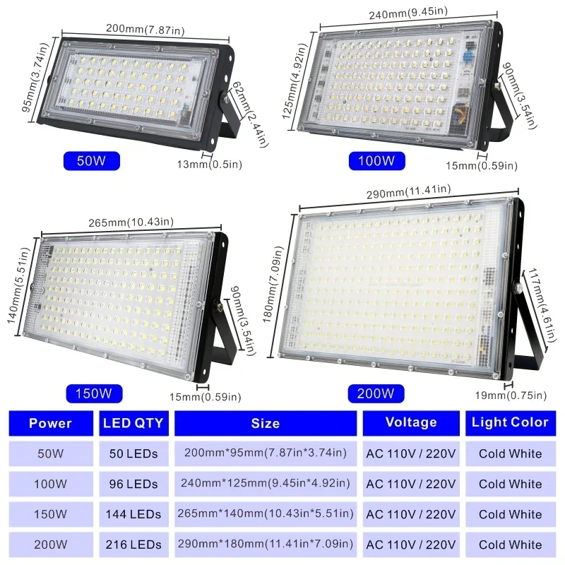 110V 220V Led projecteur 50W 1 - Balance Beam Outdoor avis et prix