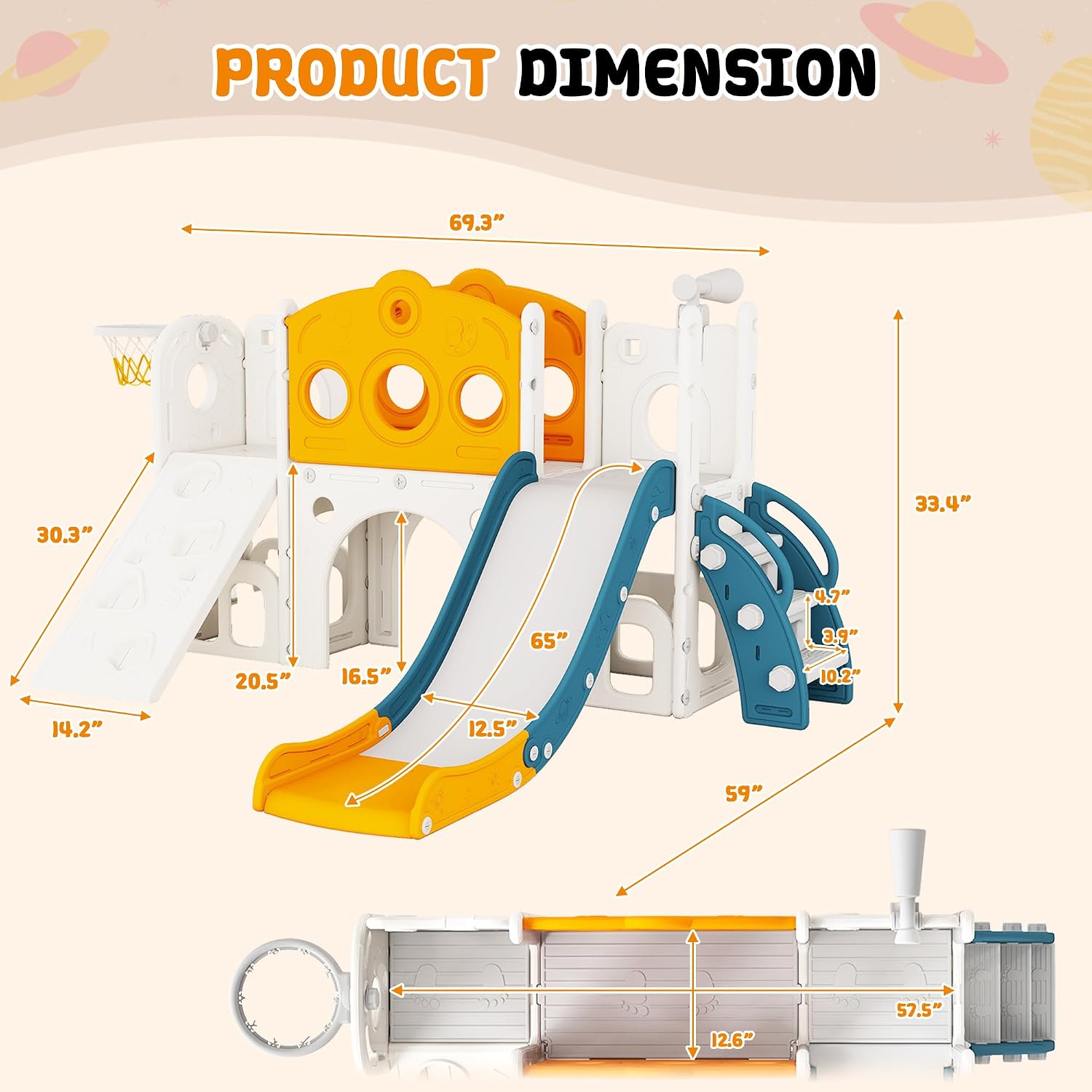 Ensemble de toboggan 9 en 1 po - Kids Outdoor Slide Set avis et prix
